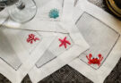 embroidered cocktail napkins